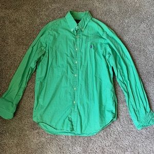 Ralph Lauren Green Gingham Button Down